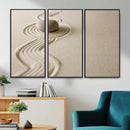 Zen Garden Stone Sand Canvas | Japanese Rock Garden Wall Art by MyGreatCanvas | Canvas Wall Art Prints | Photo Prints & Wall Decor