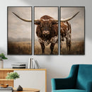 Texas Longhorn Canvas Wall Art Western Bull Desert Moody by MyGreatCanvas | Canvas Wall Art Prints | Photo Prints & Wall Decor