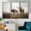 Texas Longhorn Canvas Wall Art Western Bull Desert Moody by MyGreatCanvas | Canvas Wall Art Prints | Photo Prints & Wall Decor