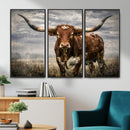 Texas Longhorn Canvas Wall Art Western Bull Desert Moody by MyGreatCanvas | Canvas Wall Art Prints | Photo Prints & Wall Decor