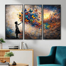 Banksy Girl Wall Art Canvas Print for Living Room Decor by MyGreatCanvas | Canvas Wall Art Prints | Photo Prints & Wall Decor