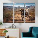 Texas Longhorn Canvas Wall Art Western Bull Desert Moody by MyGreatCanvas | Canvas Wall Art Prints | Photo Prints & Wall Decor