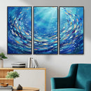 School of Fish Canvas Print | Blue Ocean Underwater Wall Art by MyGreatCanvas | Canvas Wall Art Prints | Photo Prints & Wall Decor