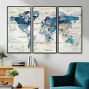 Watercolor World Map Canvas Wall Art Print – Abstract by MyGreatCanvas | Canvas Wall Art Prints | Photo Prints & Wall Decor