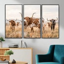Texas Longhorn Canvas Wall Art, Rustic Farm Animal Photography Print, Farmhouse Country Decor, Western Ranch Art by MyGreatCanvas | Canvas Wall Art Prints | Photo Prints & Wall Decor
