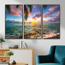 Hawaii Beach Sunset Canvas Wall Art Print, Tropical Ocean Landscape Artwork, Palm Tree Coastal Decor for Living Room Bedroom by MyGreatCanvas | Canvas Wall Art Prints | Photo Prints & Wall Decor