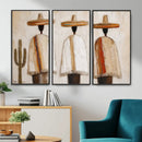 Mexican Wall Art Canvas Print, Southwestern Sombrero Poncho Painting, Neutral Earthy Boho Decor, Fiesta Living Room Art, Impasto Style Print by MyGreatCanvas | Canvas Wall Art Prints | Photo Prints & Wall Decor