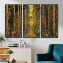 Gustav Klimt Style Forest Canvas Wall Art, Golden Forest Path Floral Art Nouveau Print, Enchanted Woodland Decor by MyGreatCanvas | Canvas Wall Art Prints | Photo Prints & Wall Decor