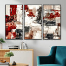Blue Teal Abstract Canvas Wall Art, Modern Textured Painting Print, Navy Orange White Contemporary Art, Neutral Living Room Decor, Office Art by MyGreatCanvas | Canvas Wall Art Prints | Photo Prints & Wall Decor