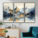 Lake Abstract Mountain Wall Art Canvas Print