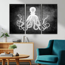 Black White Octopus Wall Art Canvas Print by MyGreatCanvas | Canvas Wall Art Prints | Photo Prints & Wall Decor