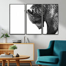 Black and White Grizzly 399 Bear Canvas Print Wall Art | by MyGreatCanvas | Canvas Wall Art Prints | Photo Prints & Wall Decor