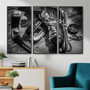 Old Pair of Mens Skates Wall Art Canvas, Men Skates Wall Art