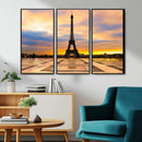 Paris Eiffel Tower Sunset Canvas Wall Art Print - Iconic