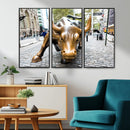 Charging Bull Wall Art Canvas Print