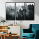Foggy Forest Wall Art Canvas Print | 3 Panel Large Misty by MyGreatCanvas | Canvas Wall Art Prints | Photo Prints & Wall Decor