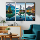 Crystal Clear Lake Wall Art | Mountains Wall Art Canvas | 3 by MyGreatCanvas | Canvas Wall Art Prints | Photo Prints & Wall Decor