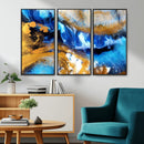 Blue Orange Marble Fluid Effect Canvas Wall Art Print by MyGreatCanvas | Canvas Wall Art Prints | Photo Prints & Wall Decor