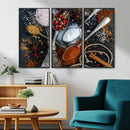 Spices and Seasonings Canvas Wall Art – Colorful Triptych by MyGreatCanvas | Canvas Wall Art Prints | Photo Prints & Wall Decor