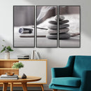 Burning Incense and Zen Stones Buddhism Wall Art, Zen Stones