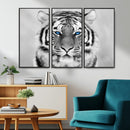 Black and White Tiger Wall Art Animal Canvas Print