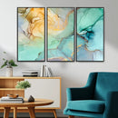 Green Marble Fluid Effect Wall Art Abstract Canvas Wall Art by MyGreatCanvas | Canvas Wall Art Prints | Photo Prints & Wall Decor