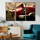Red Classic Car Wall Art Canvas Print