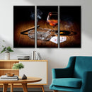 Whiskey Cigar Wall Art Canvas Print Kitchen Wall