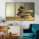 Fluvial Zen Stones Canvas Wall Art Print by MyGreatCanvas | Canvas Wall Art Prints | Photo Prints & Wall Decor