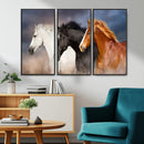 Animal Wall Art Three Horses Farmhouse Art Canvas, Framed by MyGreatCanvas | Canvas Wall Art Prints | Photo Prints & Wall Decor