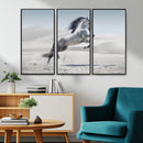 Prancing Horse Desert Large Wall Art Canvas Print – Majestic