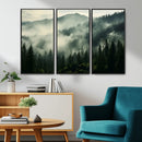 Captivating Misty Forest Wall Art Premium Canvas Print a