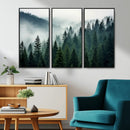 Captivating Misty Forest Wall Art Premium Canvas Print,