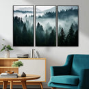 Captivating Misty Forest Wall Art Canvas, Premium Canvas