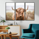 Scottish Serene Highland Cow Canvas Wall Art – Serene