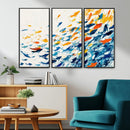 Abstract Fish Shoal Wall Art Canvas Print, Colorful Fish