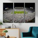 Beaver Stadium Night Game Triple Canvas Wall Art - Penn