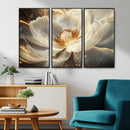 Gold Floral Wall Art Canvas Print, Framed Modern Flower Art by MyGreatCanvas | Canvas Wall Art Prints | Photo Prints & Wall Decor