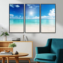 Blue Ocean Wall Art Canvas Print - Tranquil Ocean Paradise