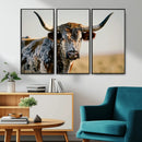 Texas Bull Longhorn Wall Art Canvas Print for Farm House by MyGreatCanvas | Canvas Wall Art Prints | Photo Prints & Wall Decor