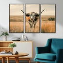 Texas Cow Wall Art Canvas Print for Farm House Wall Decor, by MyGreatCanvas | Canvas Wall Art Prints | Photo Prints & Wall Decor