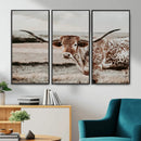Texas Longhorn Canvas Wall Art Print – Majestic Western by MyGreatCanvas | Canvas Wall Art Prints | Photo Prints & Wall Decor