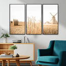 Vintage Farmhouse Triptych Wall Art – Giclée Canvas