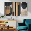 Abstract Minimalist Canvas Wall Art - Neutral Geometric
