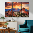 Rocky Mountains Sunset Wall Art Canvas Print – Ready to