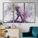Watercolor Golf Swing Wall Art Canvas Print | Vibrant