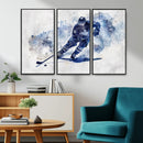 Hockey Player Wall Art Canvas Print - Sports-Inspired
