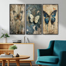 Butterfly Wall Art Trio | Vintage Butterfly Canvas Print | by MyGreatCanvas | Canvas Wall Art Prints | Photo Prints & Wall Decor