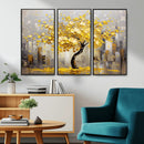 Golden Tree Canvas Print | Abstract Wall Art for Modern