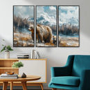 Bear and Baby Bear Wall Art Canvas Print